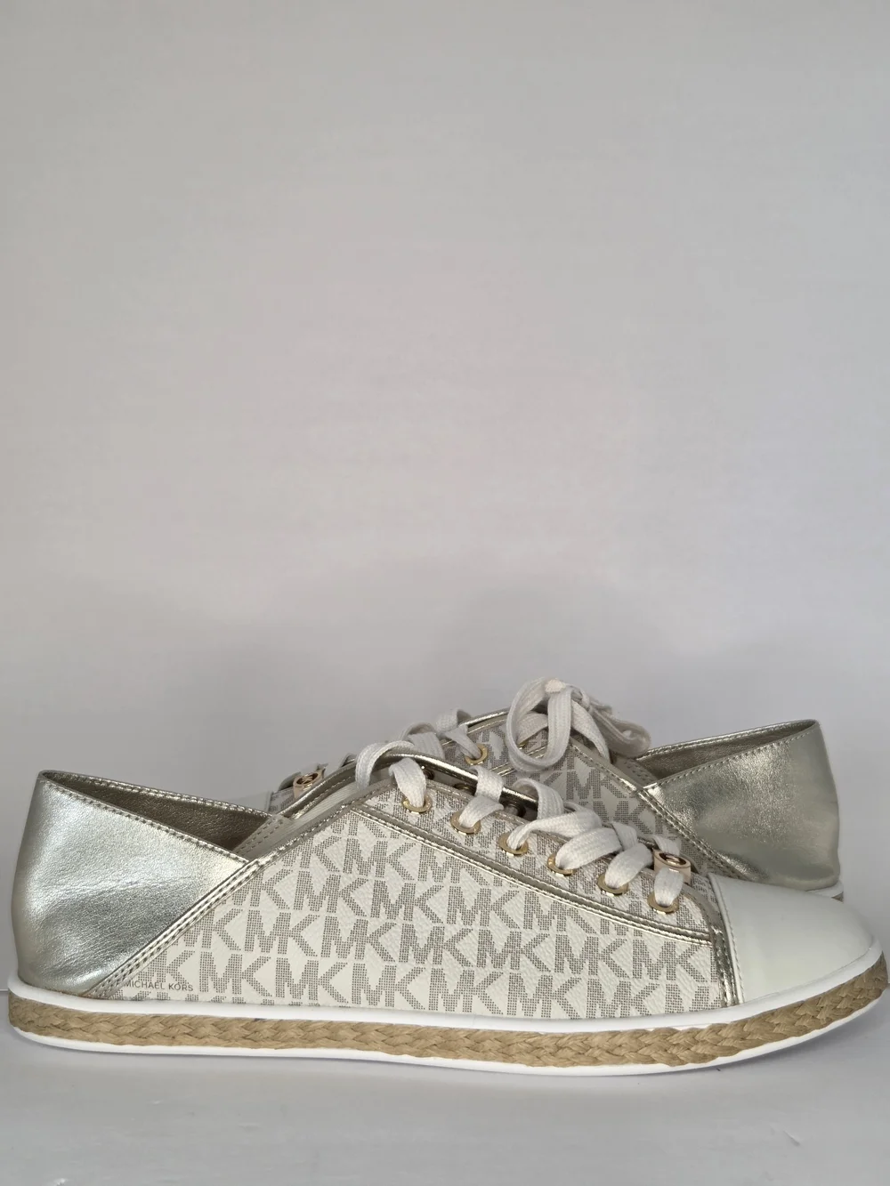 Michael Kors Women's Casual Lace-Up Sneakers in Gold Beige